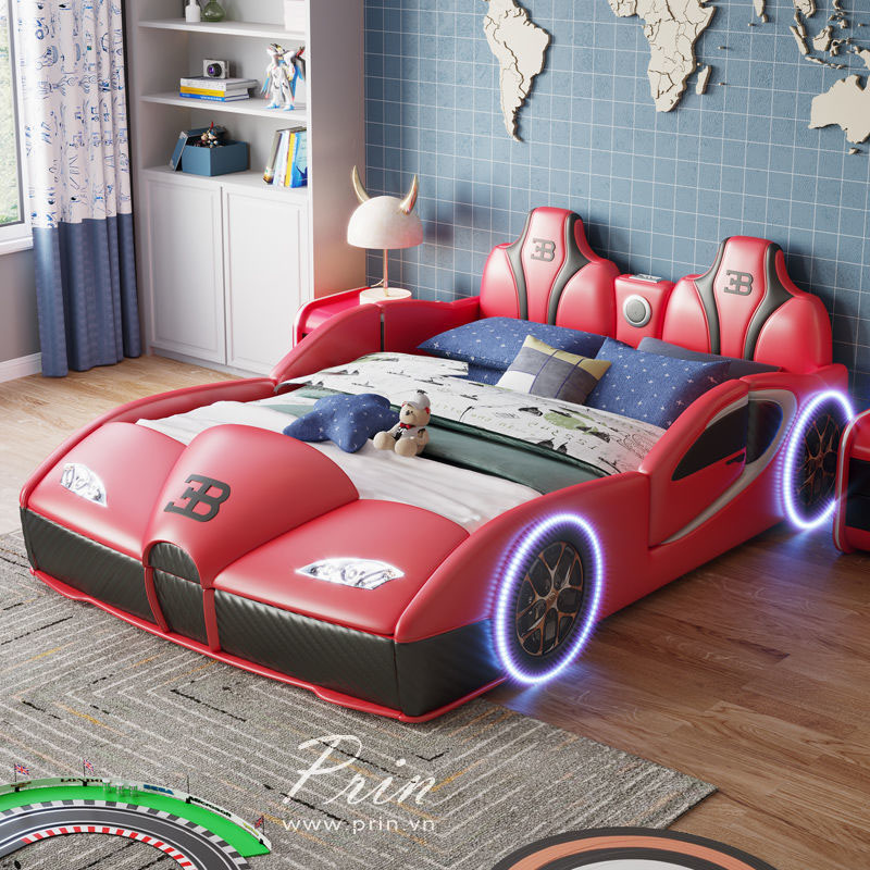 Giường ngủ kiểu dáng xe đua siêu tốc độ được sản xuất bởi Prin