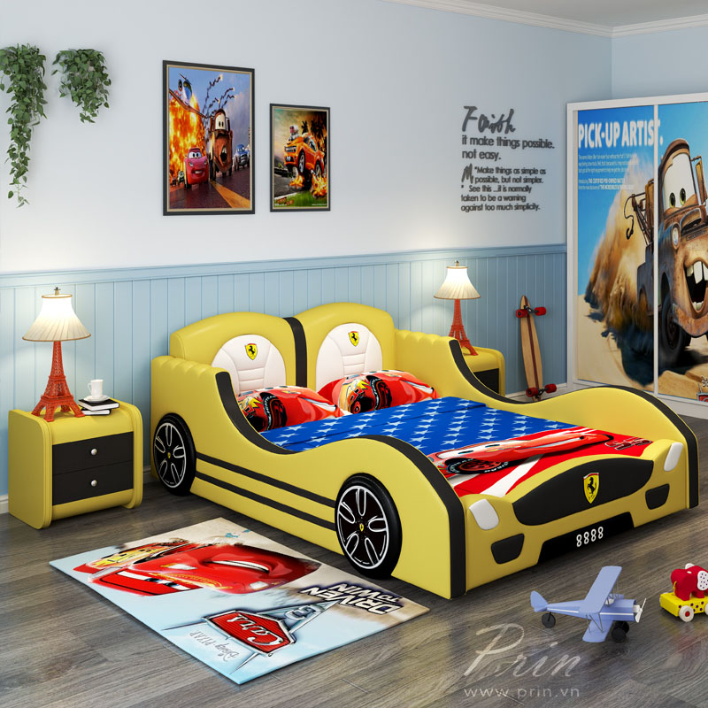 Giường ngủ hình xe hơi kiểu dáng cảnh sát