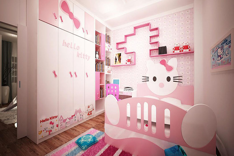 10+ mẫu giường ngủ Hello Kitty đốn tim mọi bé gái