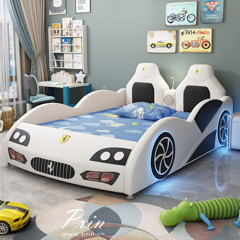 giường ngủ hình dáng ô tô là món quà vô giá đối với bé đến từ cha mẹ.