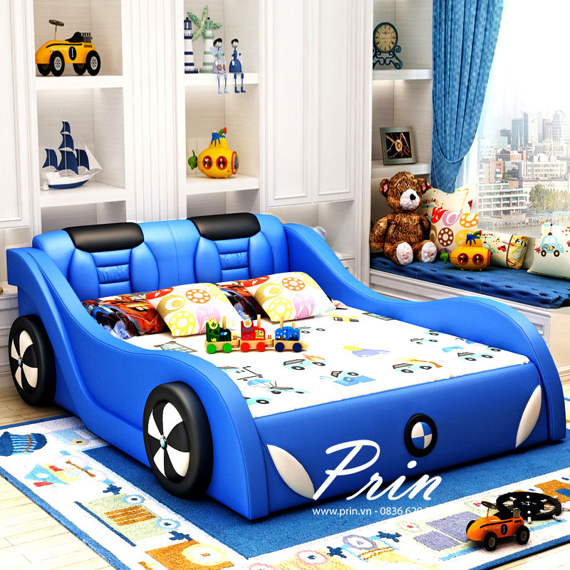 Giường ngủ hình ôtô cho bé trai
